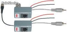 Videoüberwachung Zubehör - Video/Audio/Strom- CAT-Überträger-Set &quot;Strom-Drahtanschluss&quot;