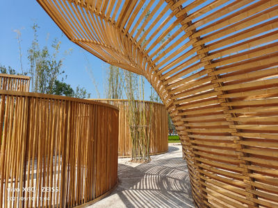Vigas de bambú vigas decorativas tabla de bambú paneles para construir casa - Foto 2