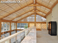 Vigas decorativas, tableros y paneles pilar bambú espiga de bambú