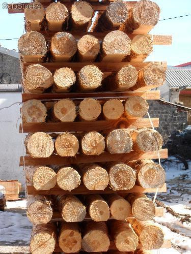 Vigas de madera redondas 4,5 metros largo- –