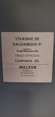 Vinaigre Balsamique de Modène bidons de 20 litres