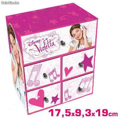 Violetta Disney Schmuck-Box mit 4 Schubladen