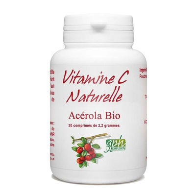 Vitamine C Acerola Bio - 1000 mg - 30 comprimés - GPH Diffusion