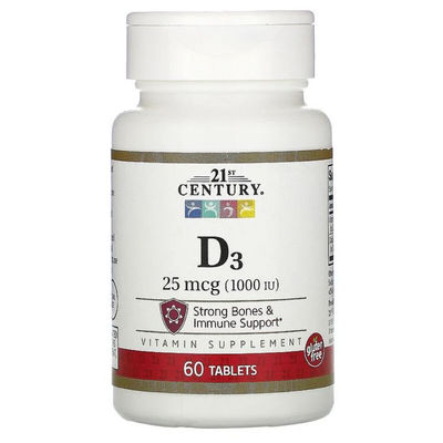 Vitamine D3 25 mcg (1,000 iu), 60 tablets