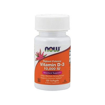 Vitamine D3 haute efficacité, 10 000 UI, 120 capsules