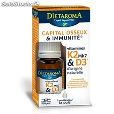 Vitamines K2 + D3 gouttes 15 ml - Dietaroma