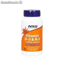 Vitamines K2 + D3 now 120 gélules
