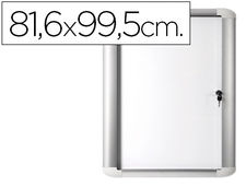 Vitrina de anuncio bi-office magnetica 816x995 mm para exterior con marco de
