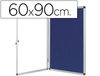Vitrina de anuncios q-connect mural pequeña fieltro azul con puerta y marco con