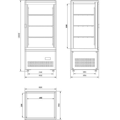 Vitrina frigorífica vertical 3 estantes edenox vives-7 hc - Foto 2