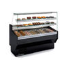 Vitrina para dulces refrigerada color negro cristal doble recto vepd-9-10-rr