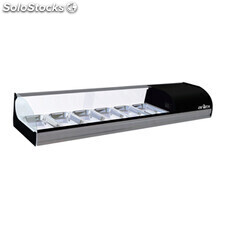 Vitrina refrigerada tapas 6GN1/3-40 modelo iron línea arilex - Placa lisa -