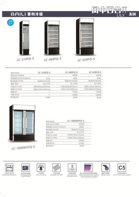 Vitrina refrigerada vertical Armario expositor refrigerad de una sola puerta