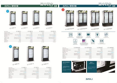 Vitrinas refrigerada vertical Armario expositor refrigerado de sola puerta