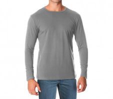 VKA26 Jersey de hombre mod. Orlando camiseta con cuello redondo Slim fit Gris