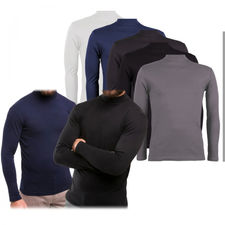 VKA28 Pack 5 camisetas para hombre con interior felpa mod.Raphael medio cuello