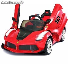 Voiture électrique pour enfants RunRunToys La Ferrari Rouge 12V