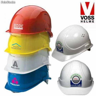 Voss individuell bedruckte Bauhelme Industriehelme