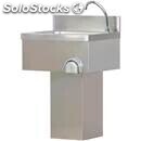 Wall-mount hand wash basin - mod. lc 50 - stainless steel construction -