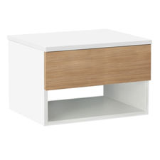 Wandnachttisch HAITI Weiß Eiche 40x30x23cm