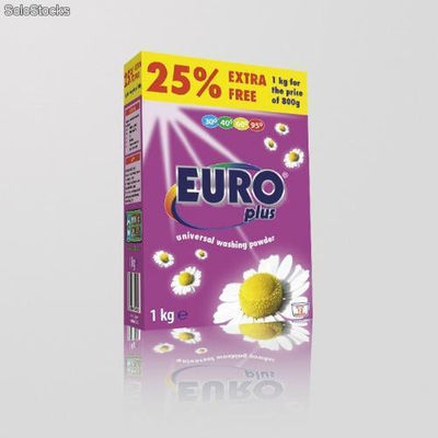 Washing powder Euro Plus 1 kg carton box - Zdjęcie 4