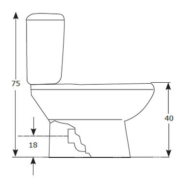 WC Sanitario ecológico salida horizontal Taza+Tanque+Asiento y tapa+Mecanismo - Foto 3
