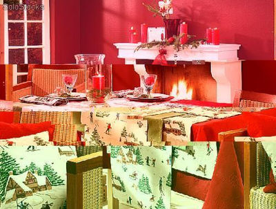Weihnachtstischdecke für Gastronomie St. Moritz