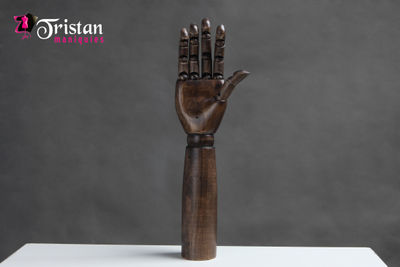 WH07 WH07-L-R articulable walnut-colored wood hand / right hand feminine 36CM - Foto 4