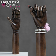 WH07 WH07-L-R articulable walnut wood hand / left hand feminine color, 36CM