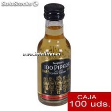 Whisky 100 pipers 5cl caja de 100 uds