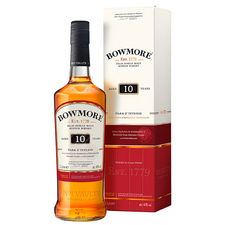 Whisky Bowmore 10 années Dark &amp; Intense 1,00 Litro 40º (R) + Cas 1.00 L.
