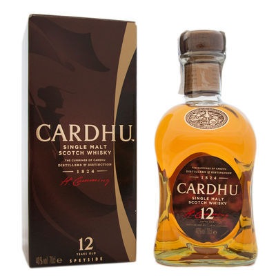 Whisky Cardhu 12 années 0,70 Litros 40º (R) + Cas 0.70 L.