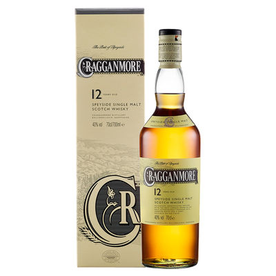 Whisky Cragganmore 12 années Speyside Single Malt 0,70 Litros 40º (R) + Cas 0.70