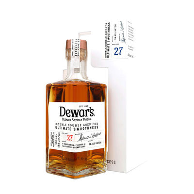 Whisky Dewar&#39;s 27 jahre Quadruple 0,50 Litros 46º (R) + Kiste 0.50 L.