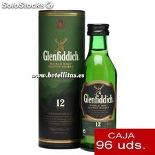 Whisky Glenfiddich 12 años c/Tubo, 5CL . Caja de 96 uds