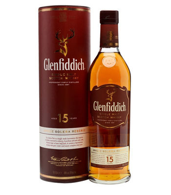 Whisky Glenfiddich 15 années Solera 0,70 Litros 40º (R) + Cas 0.70 L.