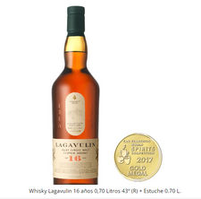 Whisky Lagavulin 16 años 0,70 Litros 43º (R) + Estuche 0.70 L.