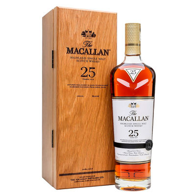 Whisky Macallan 25 années Sherry Oak 0,70 Litros 43º (R) + Cas 0.70 L.