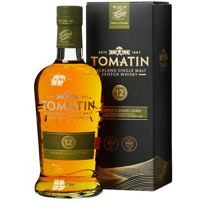 Whisky Tomatin 12 anni Bourbon &amp; Sherry Casks 1,00 Litro 43º (R) + Caso 1.00 L.