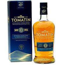 Whisky Tomatin 8 années Bourbon &amp; Sherry Casks 1,00 Litro 40º (R) + Cas 1.00 L.