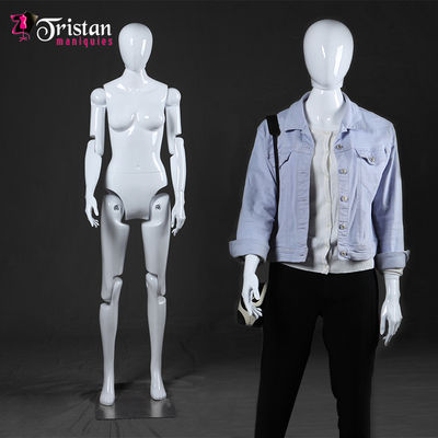 White female mannequin series without movable face / articulable completely