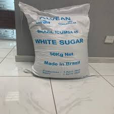 White refined sugar icumsa 45