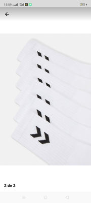 White Socks Pack 3 Hummel (36/40) to (41/45) - Foto 2