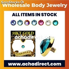 Wholesale 14k Gold Dermal Anchor Top