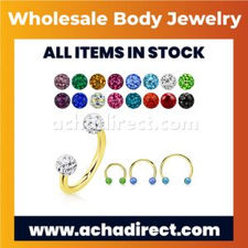 Wholesale Gold Anodized Circular Barbell