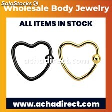 Wholesale Heart Shaped Ball Closure Ring