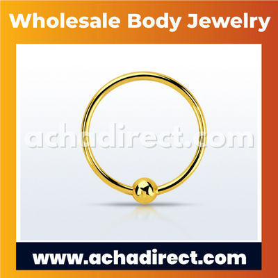 Wholesale Sterling Silver Nose Hoop Gold plated | Acha