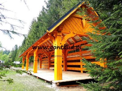Wiata drewniana / garaż drewniany / altana / altanka / chata grillowa - Zdjęcie 4