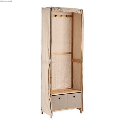 Wieszak na ubrania Beżowy Drewno Materiał (31,5 x 58 x 168 cm)