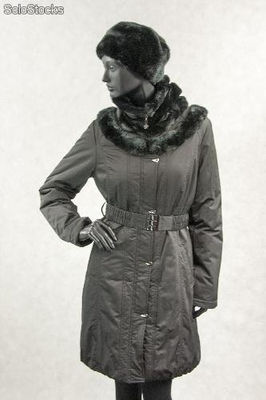 Wintermäntel für Frauen Wolle Jacken mit Federn